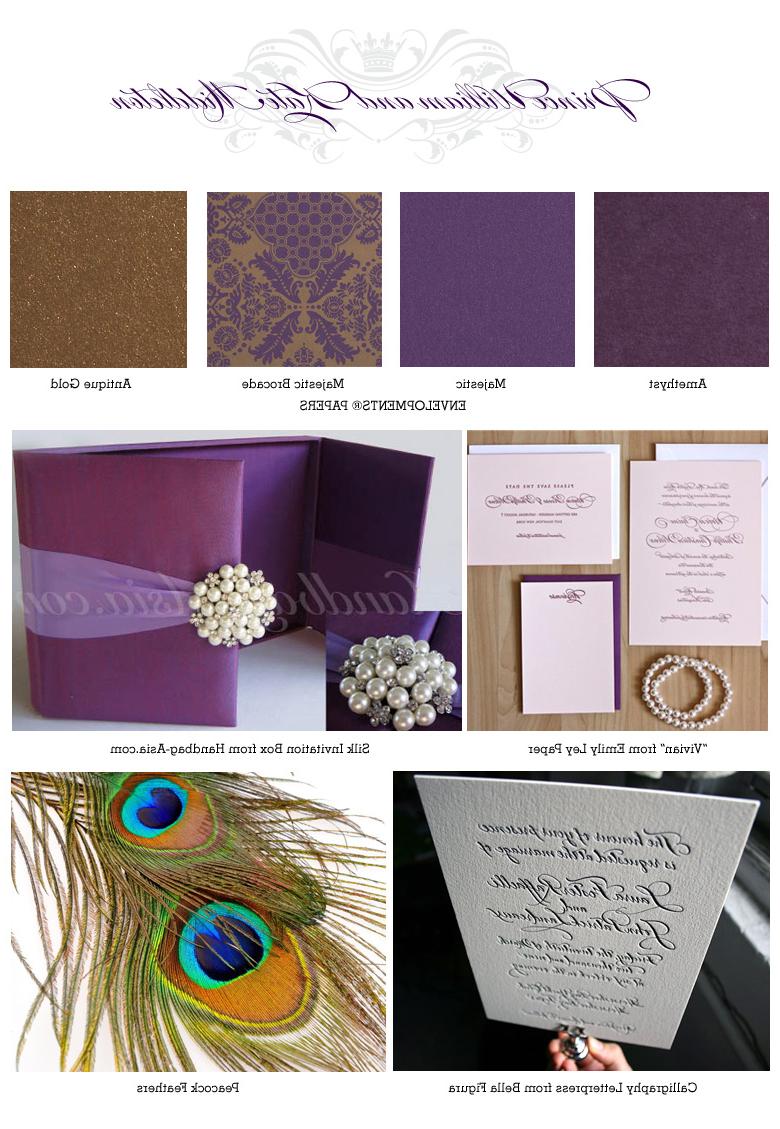 purple silk invitation box