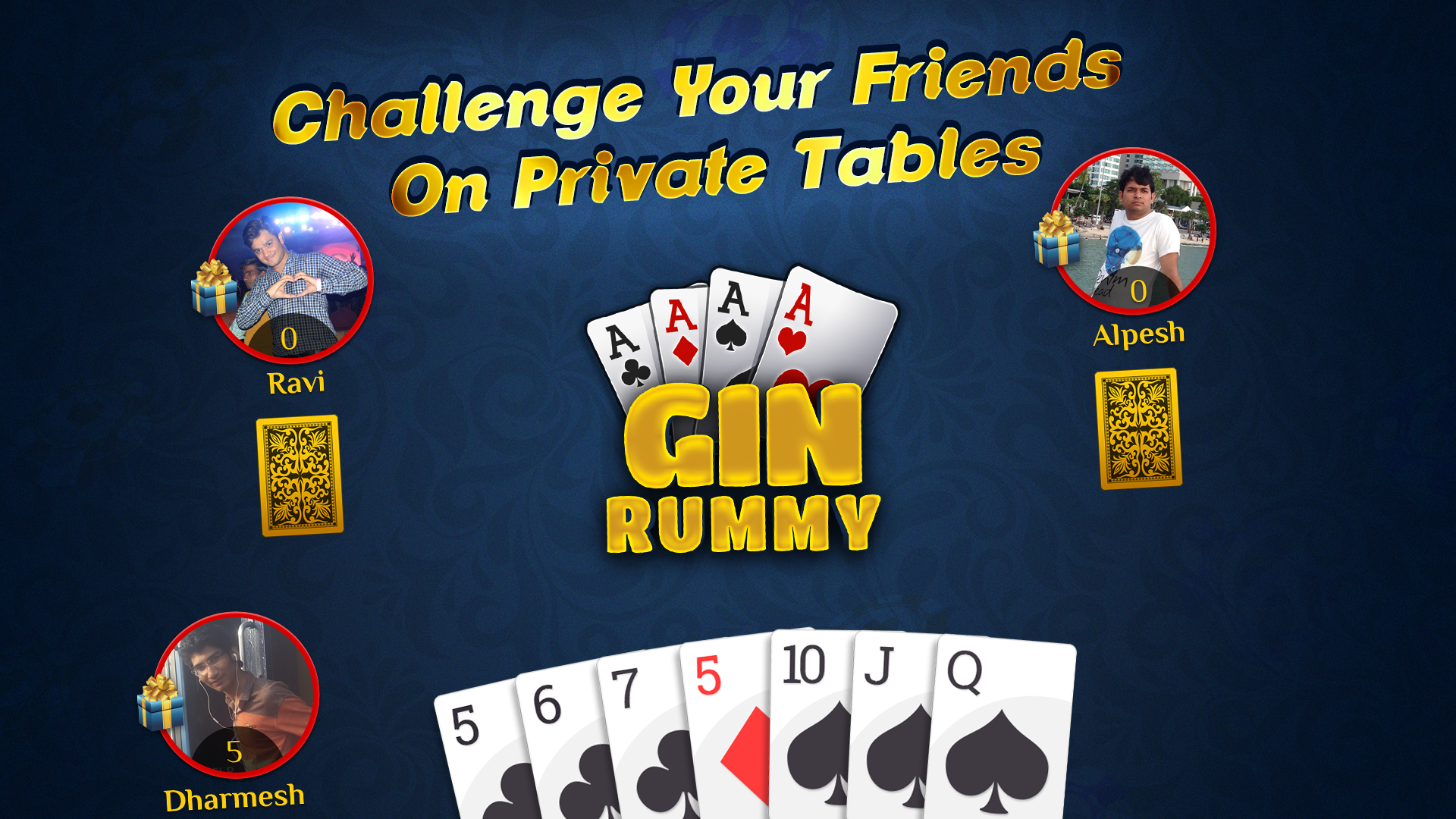 Android application Gin Rummy Multiplayer screenshort