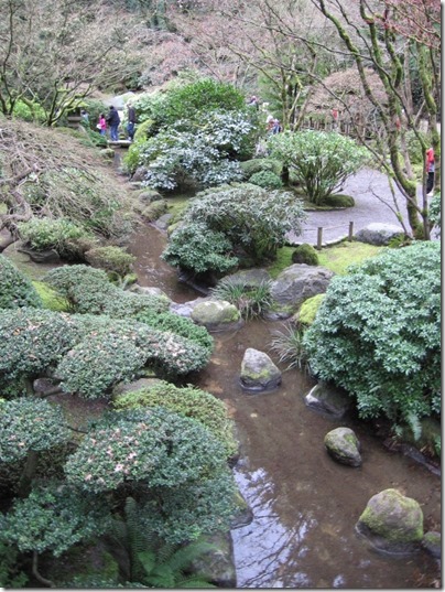 IMG_2536 Stream in the Strolling Pond Garden at the Portland Japanese Garden at Washington Park in Portland, Oregon on February 27, 2010