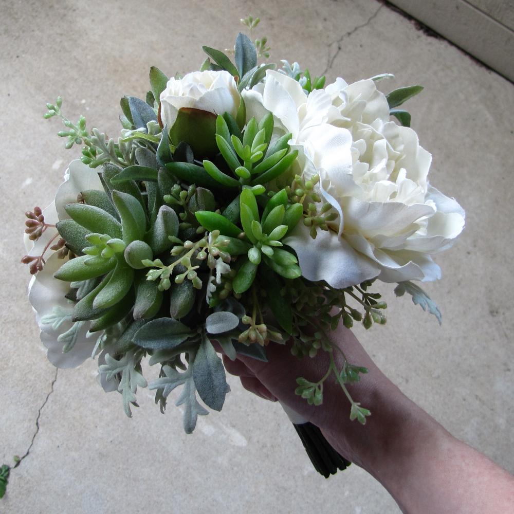 Silk bridal bouquet with ivory