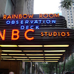 NBC studios entrance in New York City, United States 
