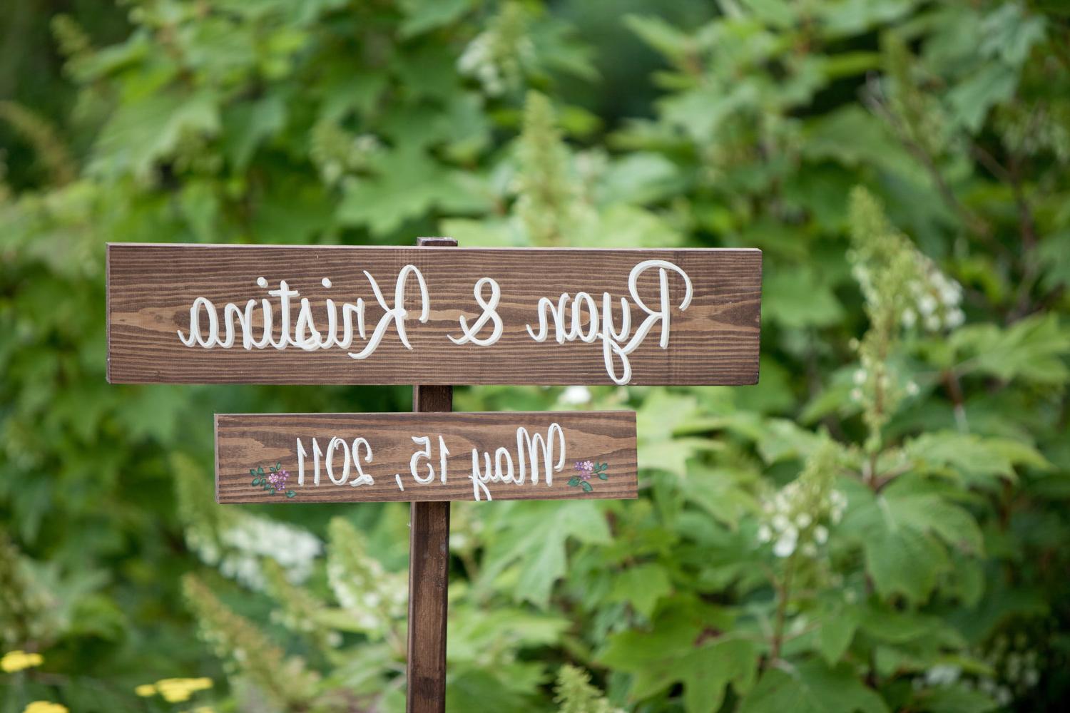 Featured on StyleMePretty - Wedding Signs - your NAMES and wedding DATE with