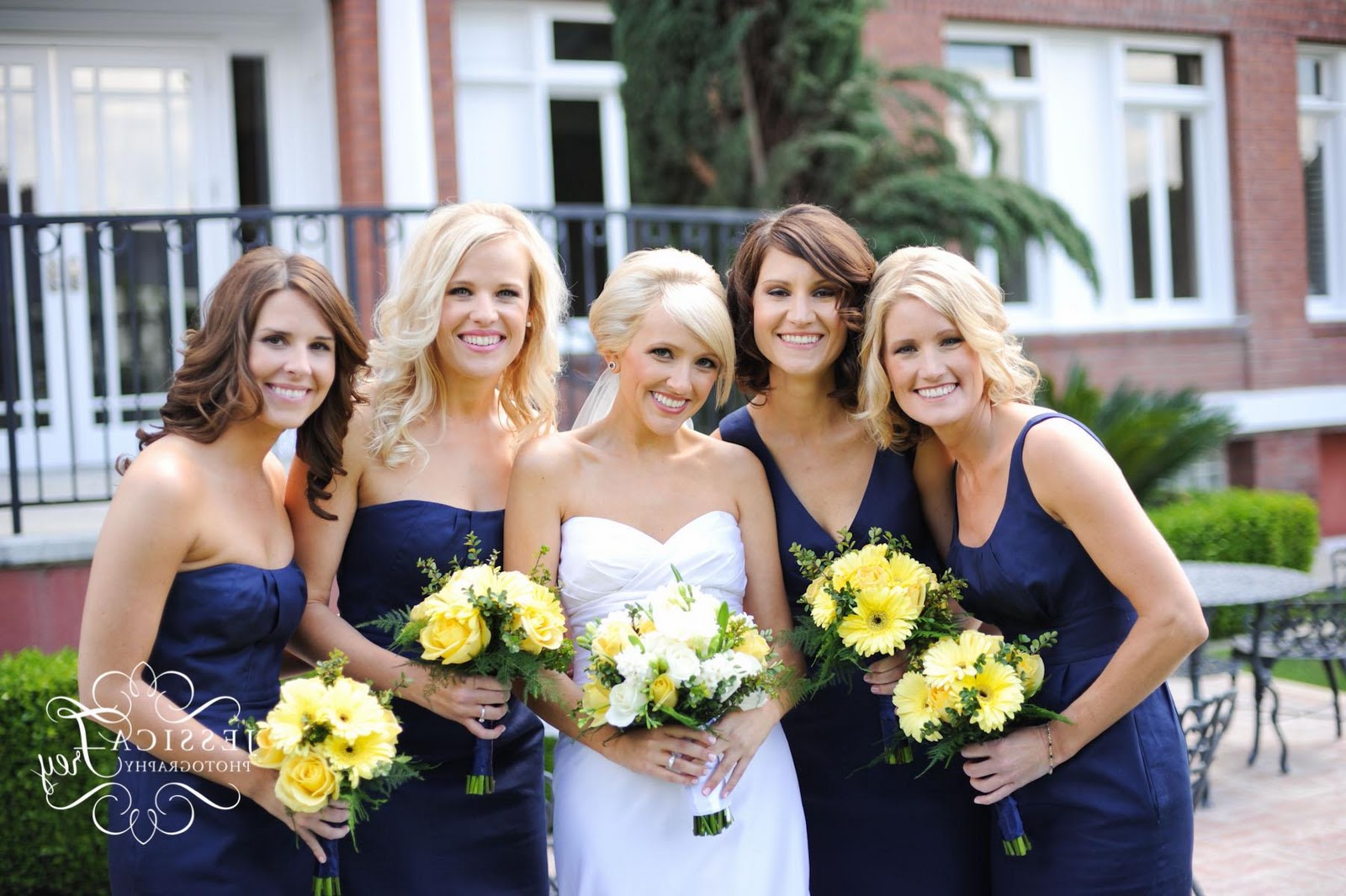 Navy Blue And Yellow Wedding