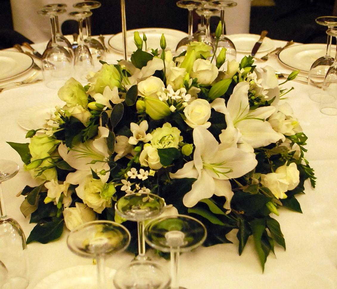 White Flowers Table Top