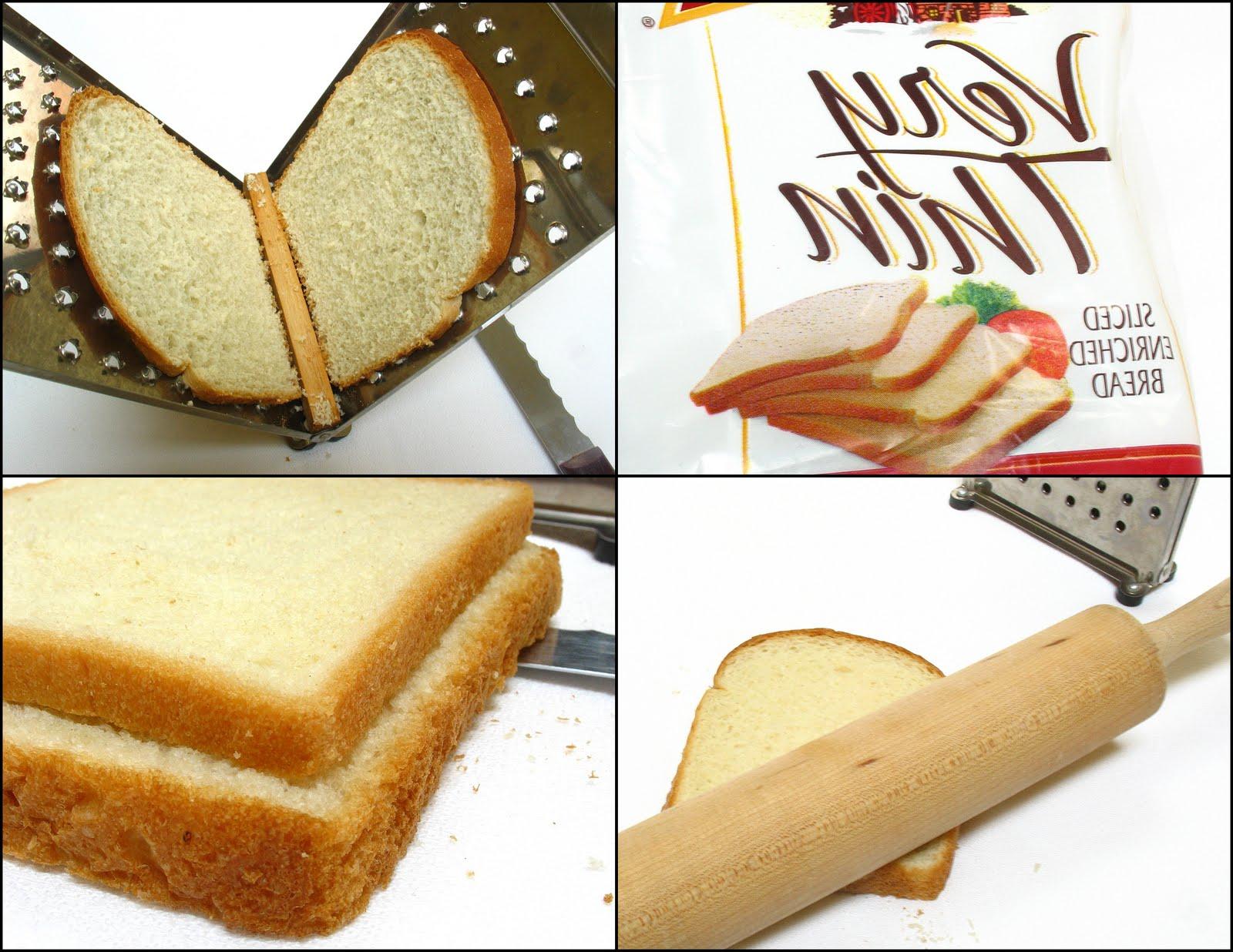 of each piece of bread.