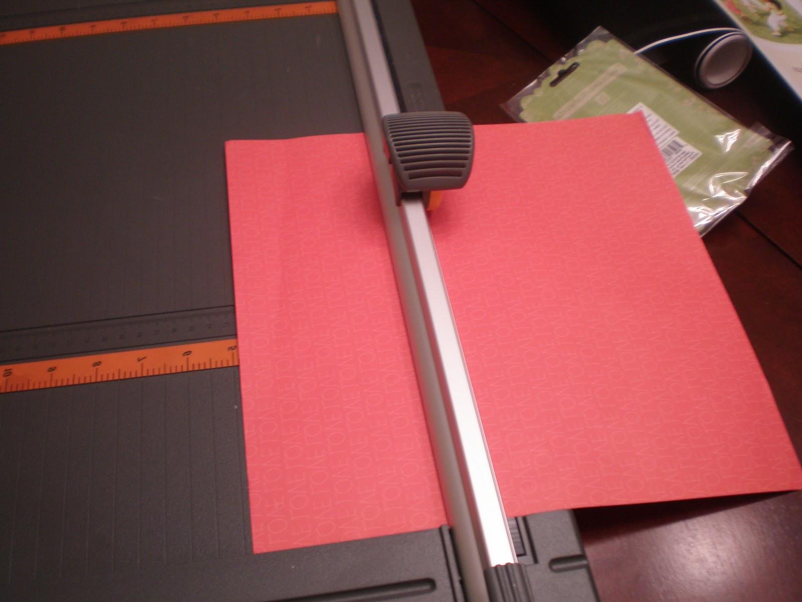 My tools were my paper cutter,