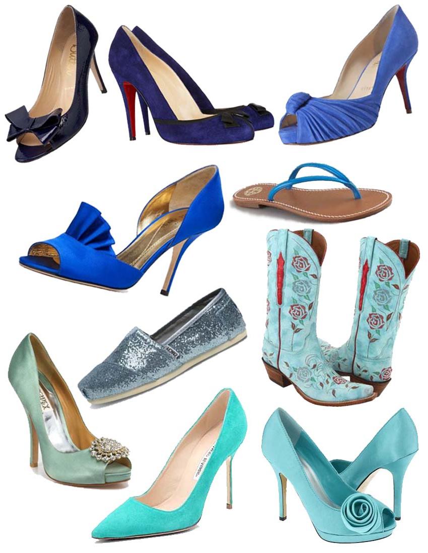 Why blue wedding shoes of
