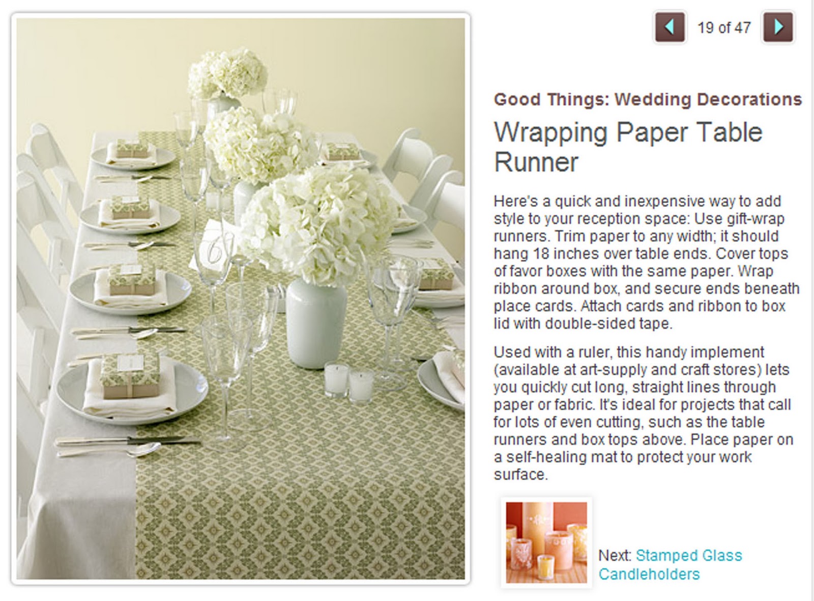 Wrapping paper table runner