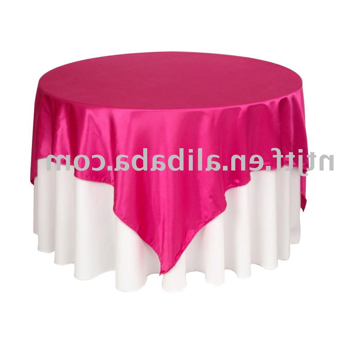 satin table cloth overlay