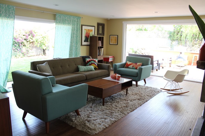 Mid-century modern living room