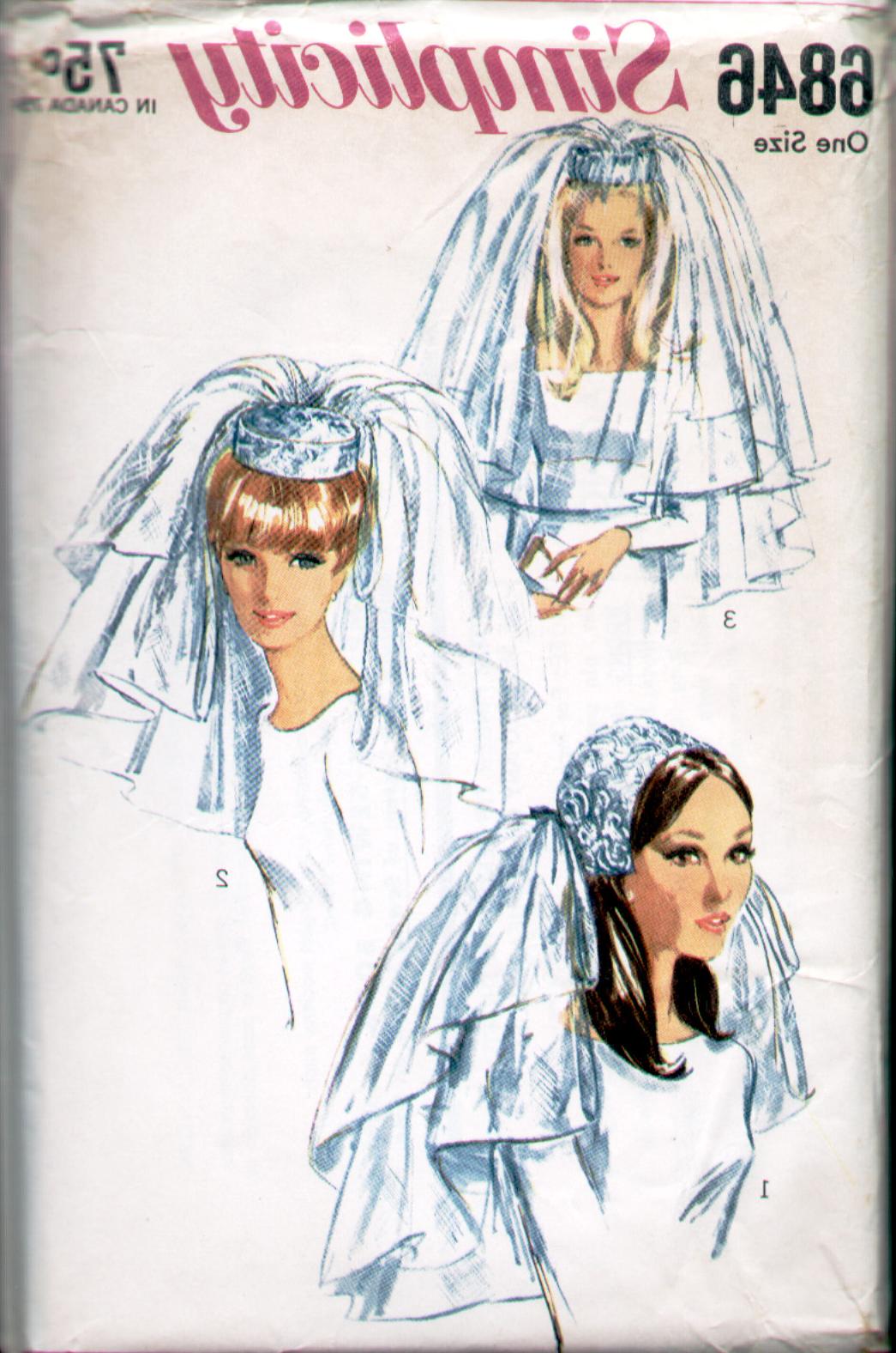 Simplicity 6846 66.jpg. Simplicity 6846 1966 Set of bridal headpieces with
