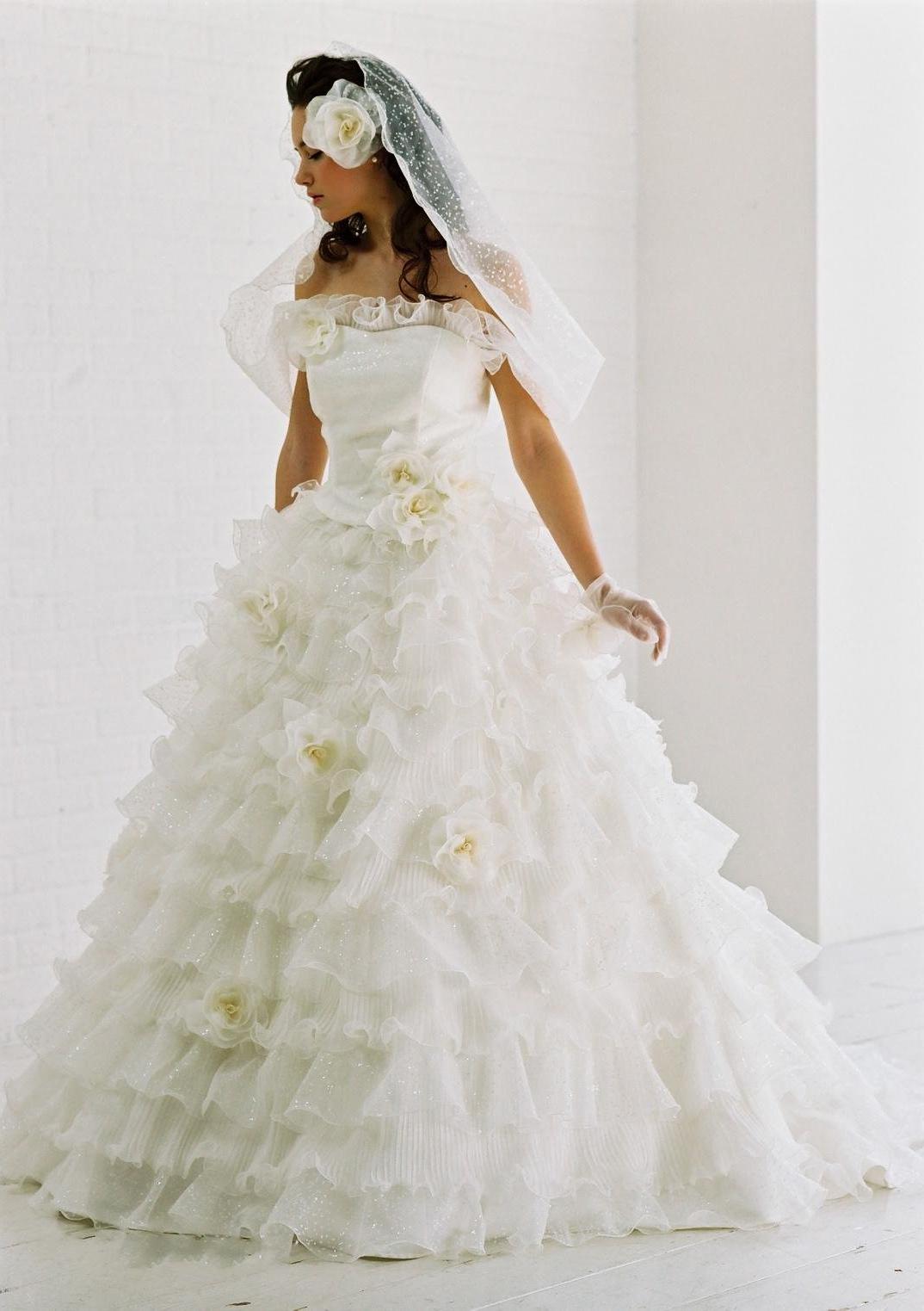 ruffle ball gown wedding