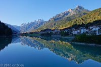 Auronzo di Cadore am Stausse Lago di Santa Caterina.