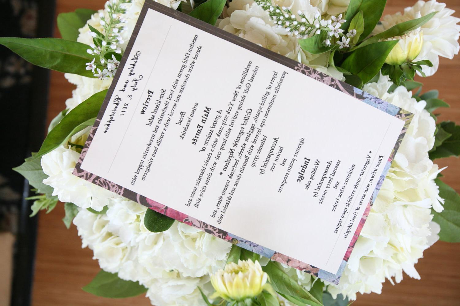 Custom Vintage Menu Cards