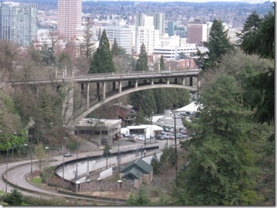 IMG_2660 View of Vista Bridge & Downtown Portland from Washington Park in Portland, Oregon on February 27, 2010