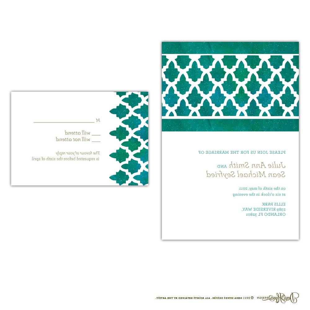 Blue Tile - Wedding Invitation