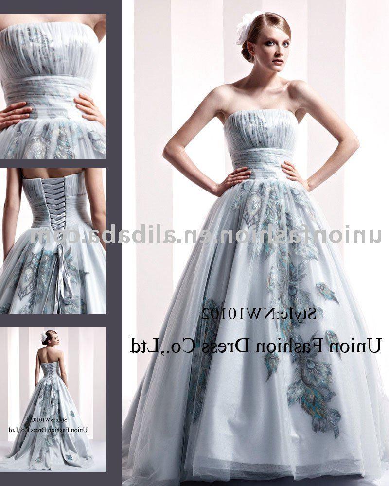 See larger image: black and white wedding dress and evening dressNPW10102--A