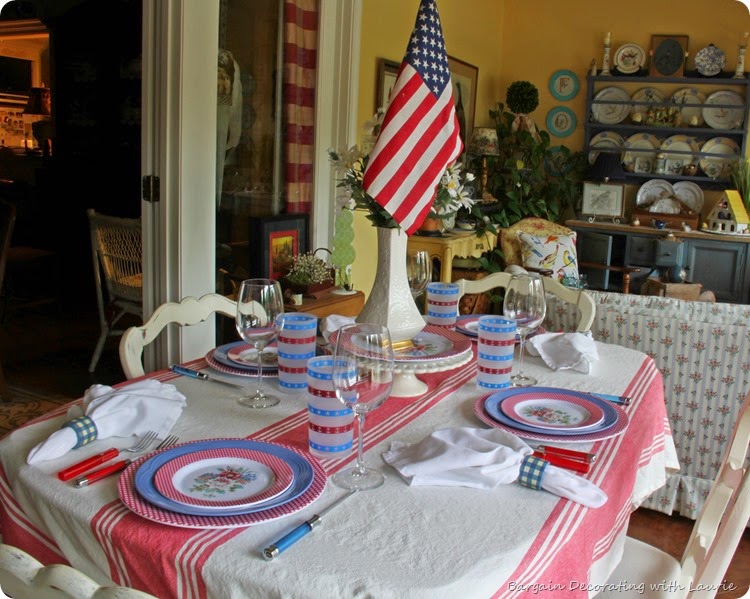 Red White and Blue Tablescape