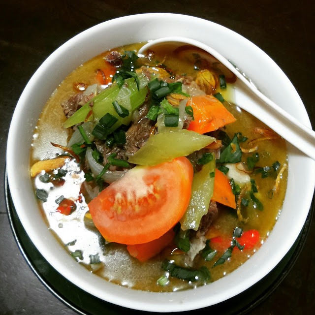 Siam sup resepi bihun Sup Daging