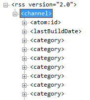 Channel tag in XML atom FEED