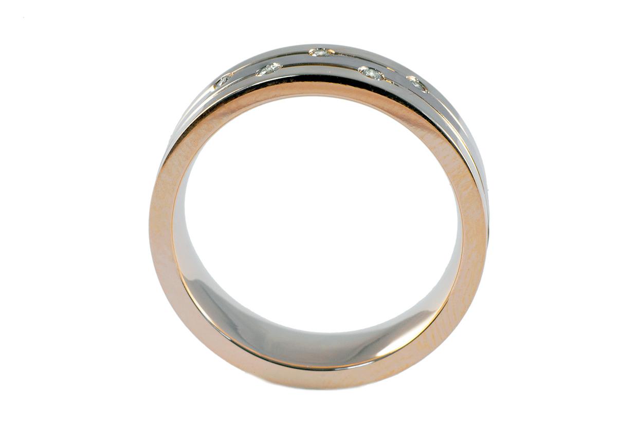 Mens 18ct Two Tone Gold 5