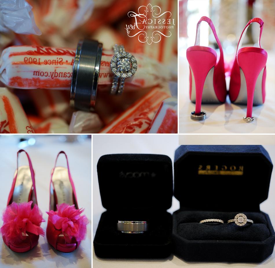 pink heels wedding rings Seven