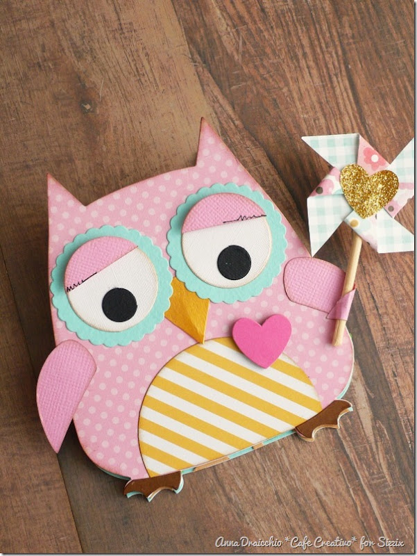 Easel Card Owl - sizzix bigshot plus by cafecreativo (3)