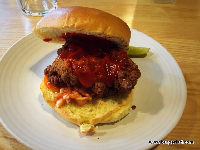 Common Korean Fried Chicken Burger