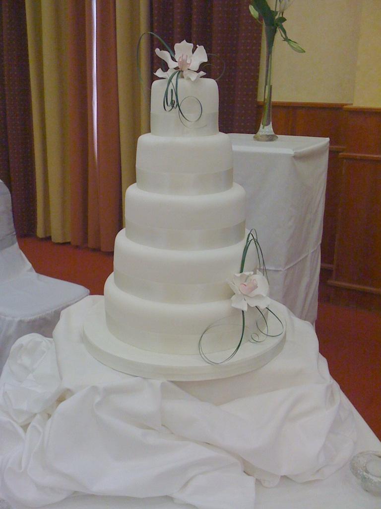 Classic White Wedding cake