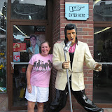 Lori and Elvis in downtown Nashville TN 09032011