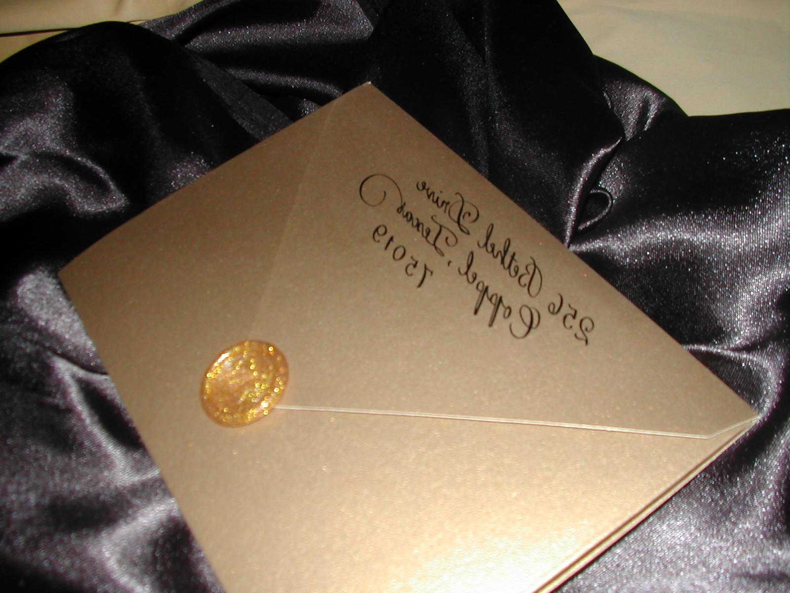 Faux Wax Seal in Gold