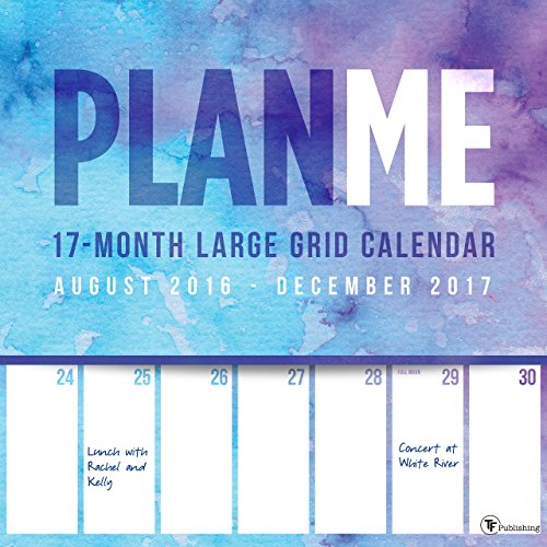 Download Books - 2017 PlanMe Big Grid 17 Month Wall Calendar