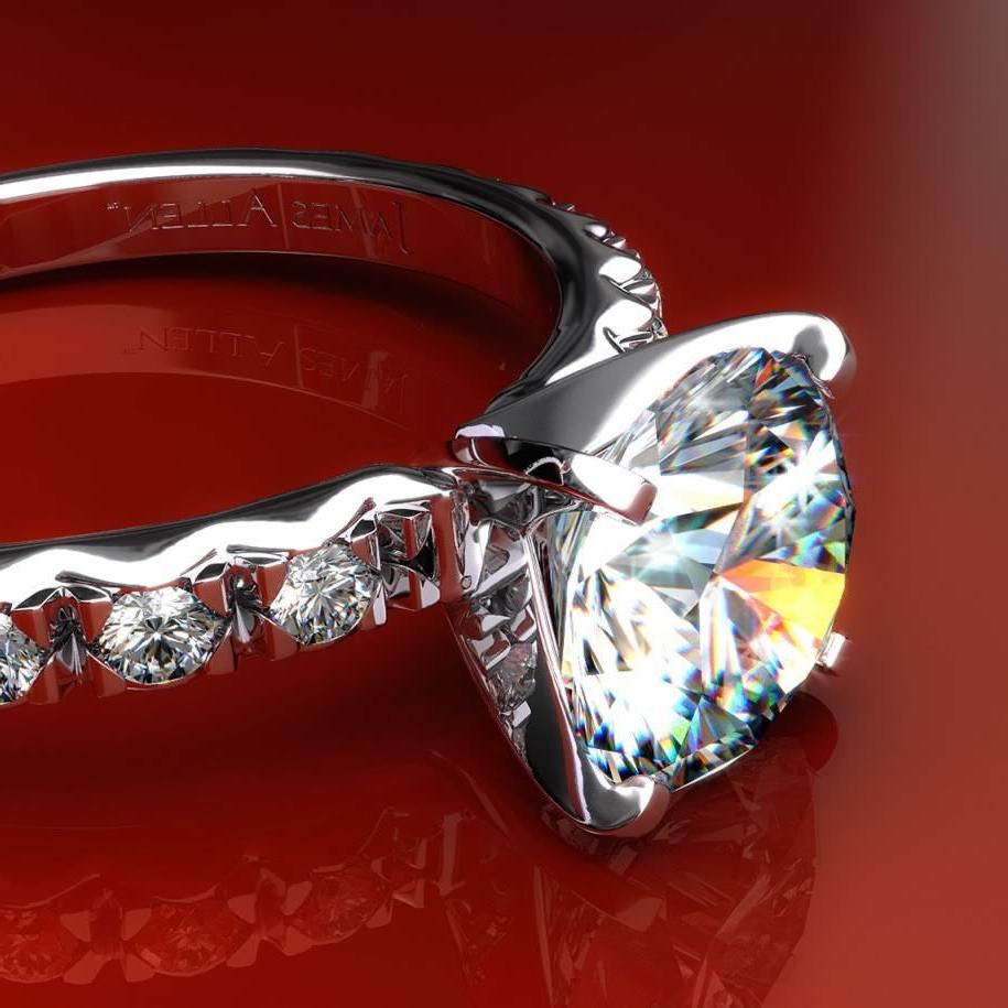 White Gold Engagement Ring:
