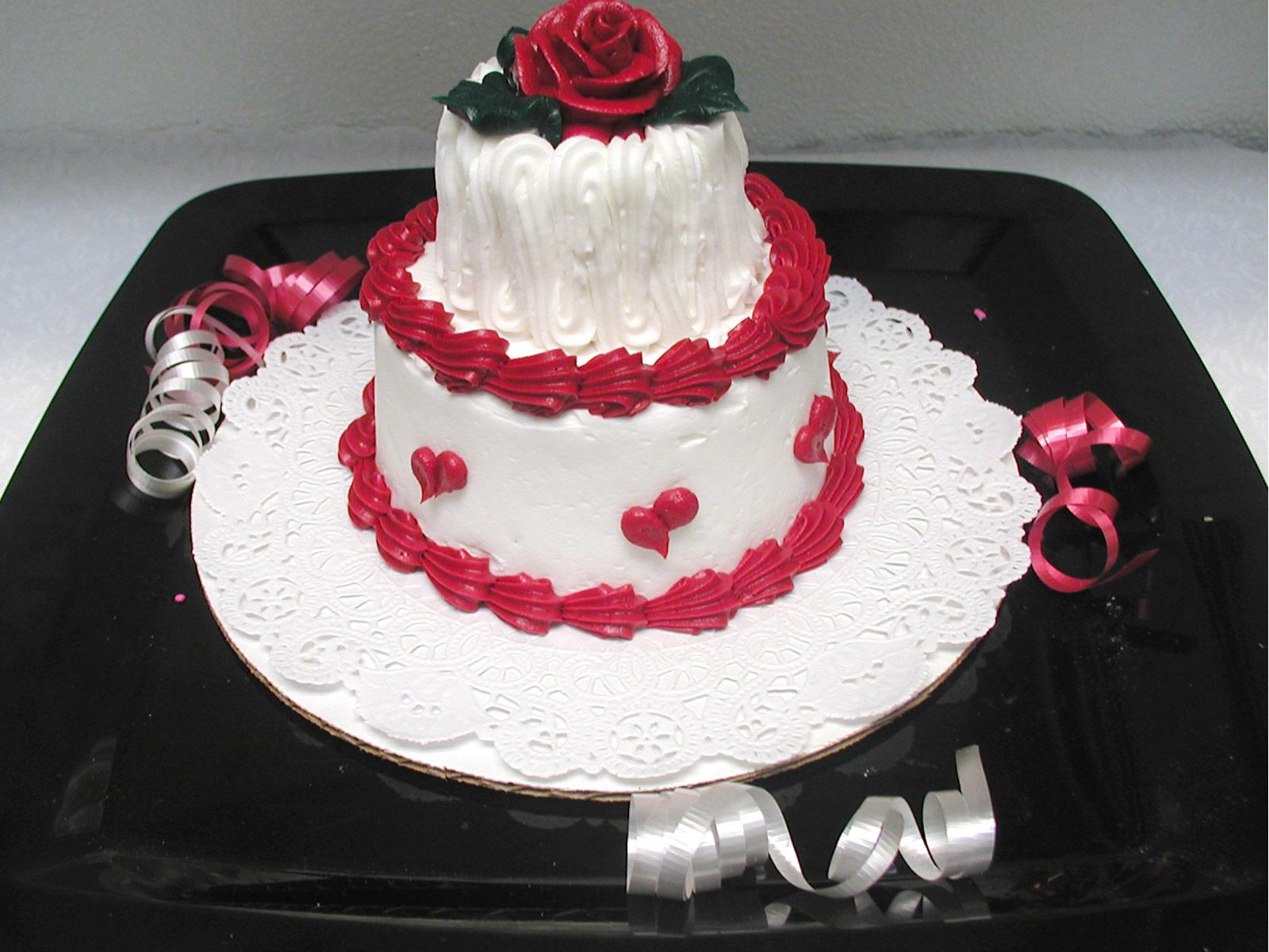 Wedding Red and White Cake