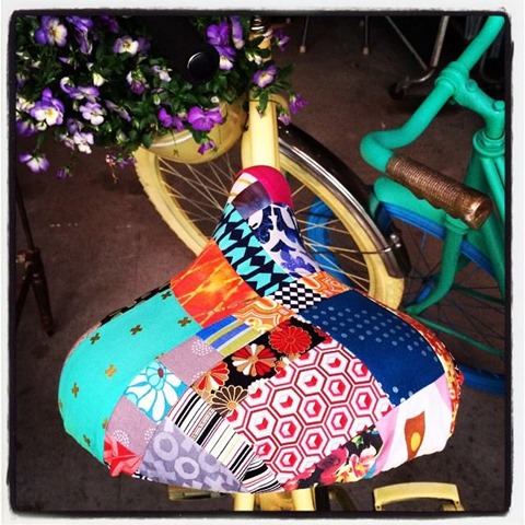 Scrappy Patchwork Bike Seat