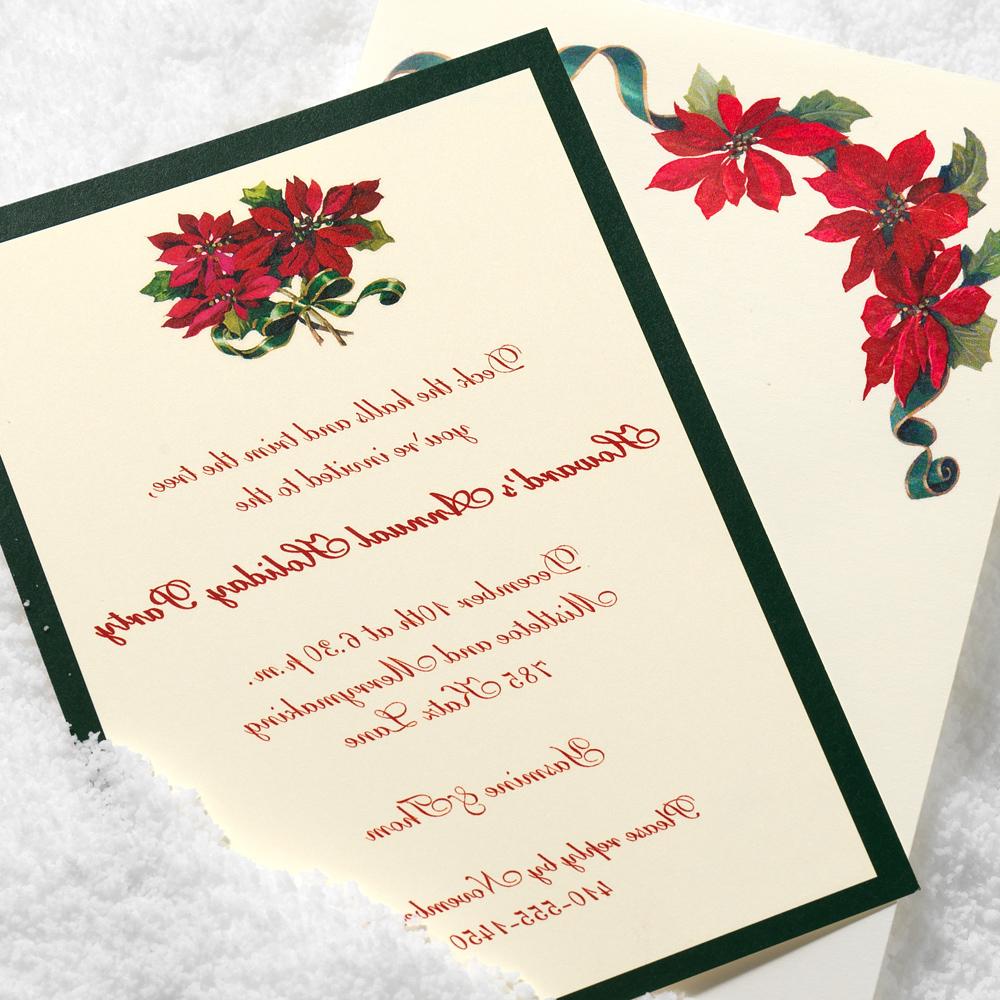 Elegant Poinsettia eInvite