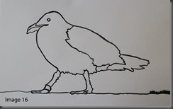 Image 16 - Ramsey gull water then ink outline