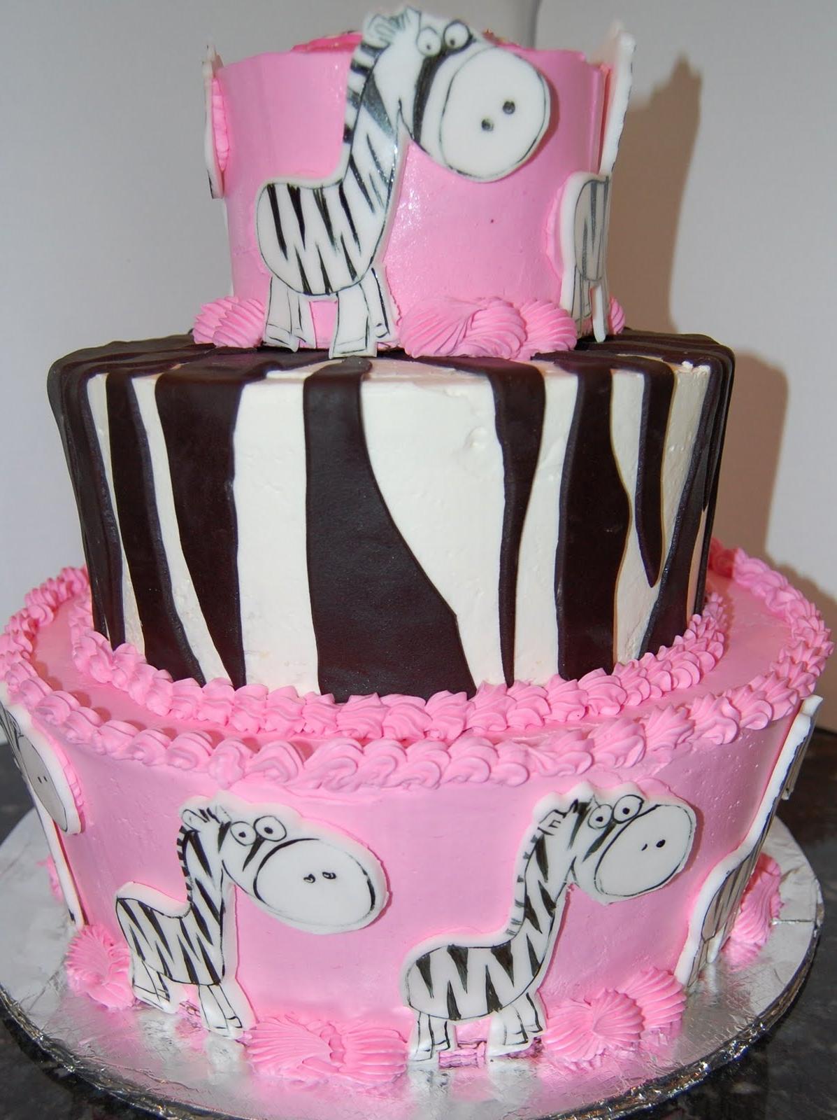 Hot Pink Zebra Cake