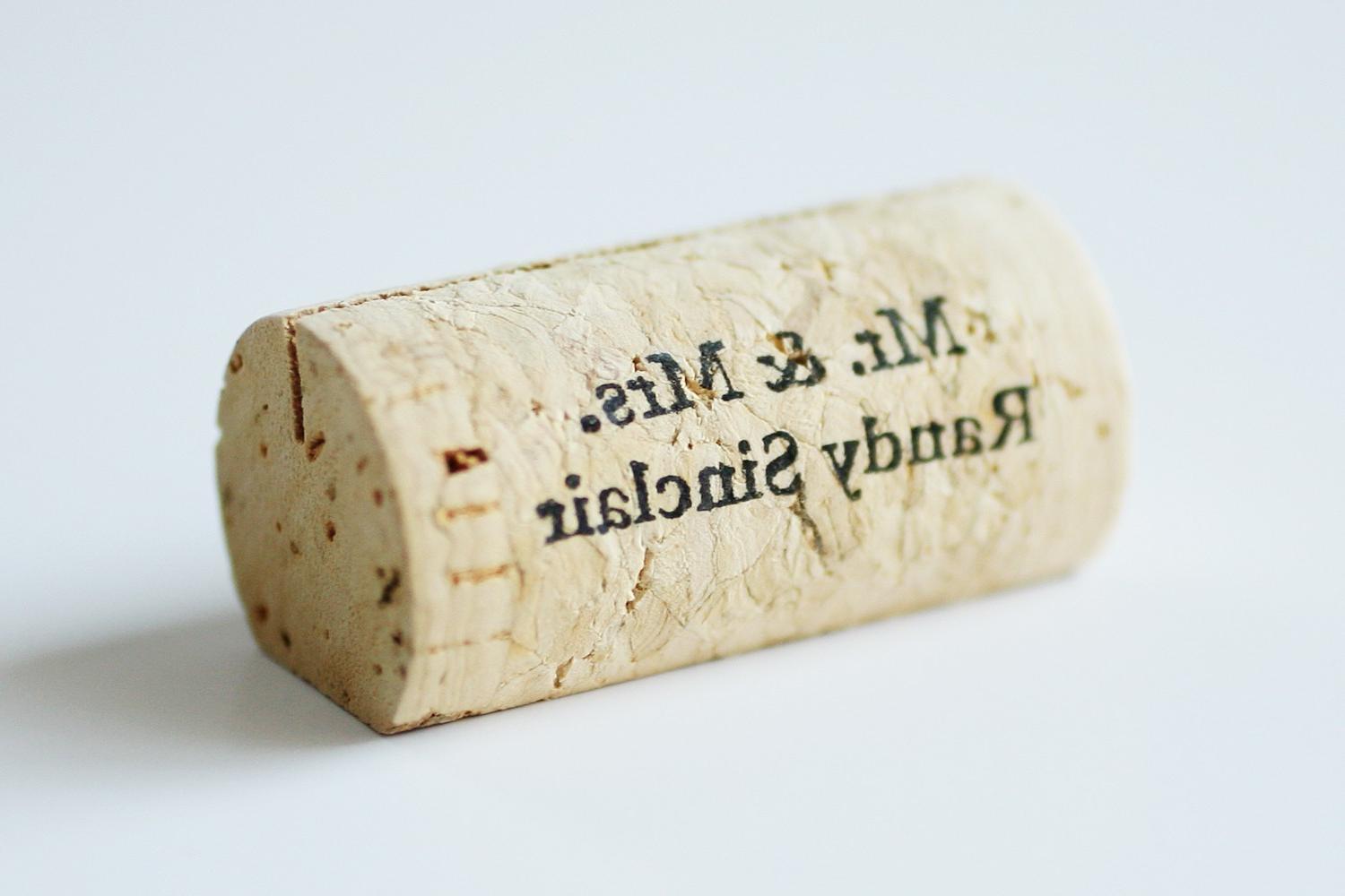 Personalized Wine Cork Place Card Holders, Set of 100. From CorkeyCreations