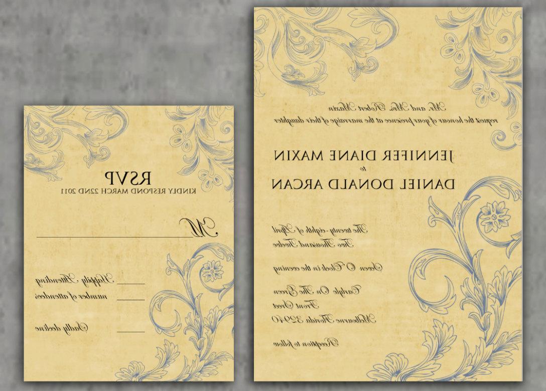 antique wedding invitation