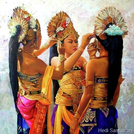 lukisan gadis Bali