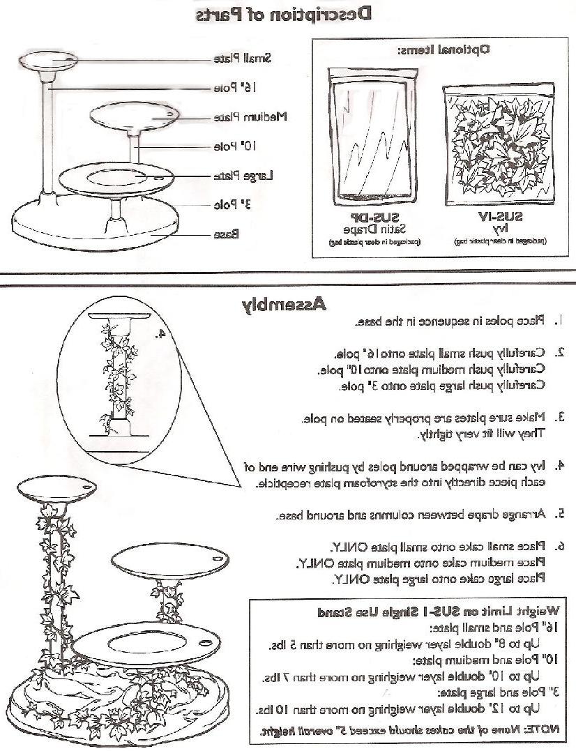 Wedding cake stands including