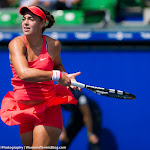 TOKYO, JAPAN - SEPTEMBER 21 :  Ana Konjuh in action at the 2015 Toray Pan Pacific Open WTA Premier tennis tournament