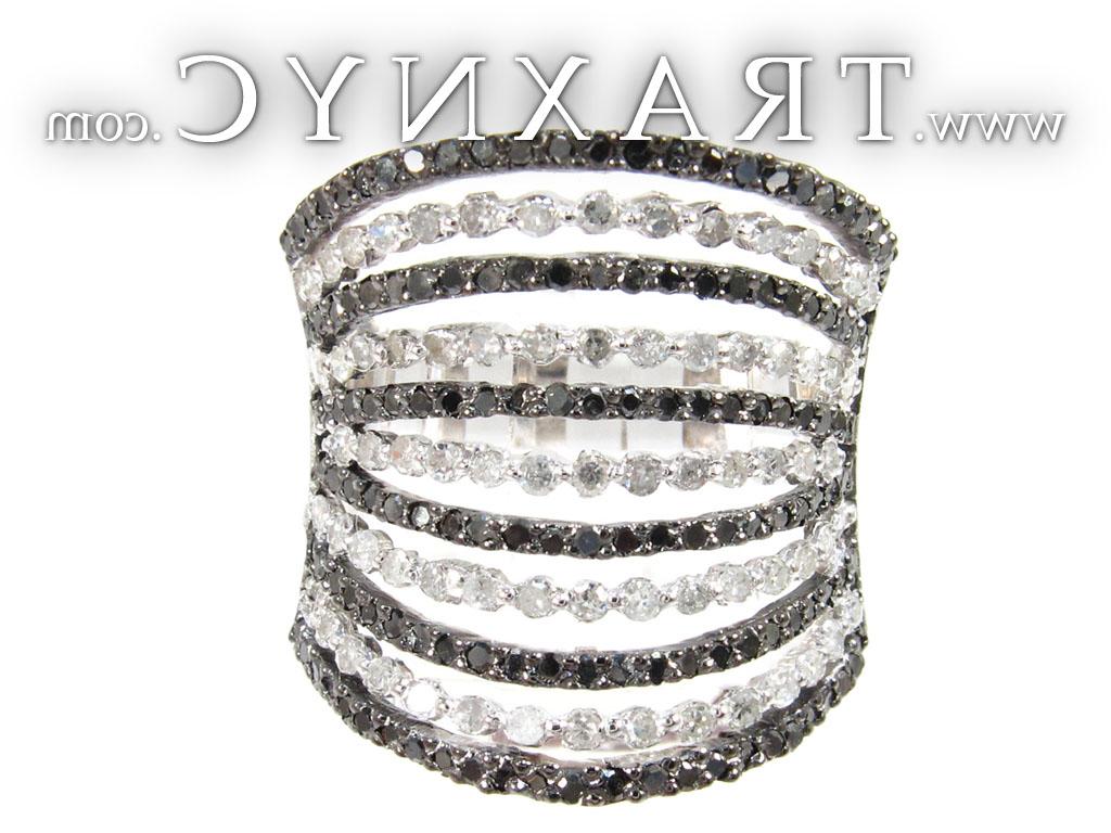 Full Size Picture for Black and White Queen Diamond Ring