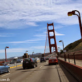 Cruzando a Golden Gate em San Francisco - Hwy 1, California, EUA