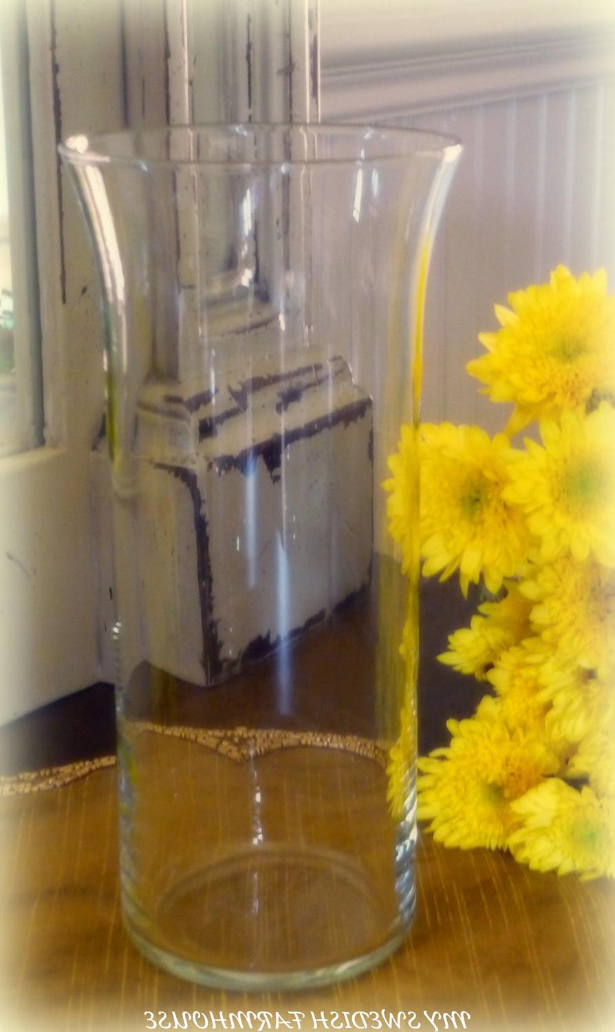 6 Large Glass Cylinder Flair Top Flower Vases Wedding Table Centerpiece