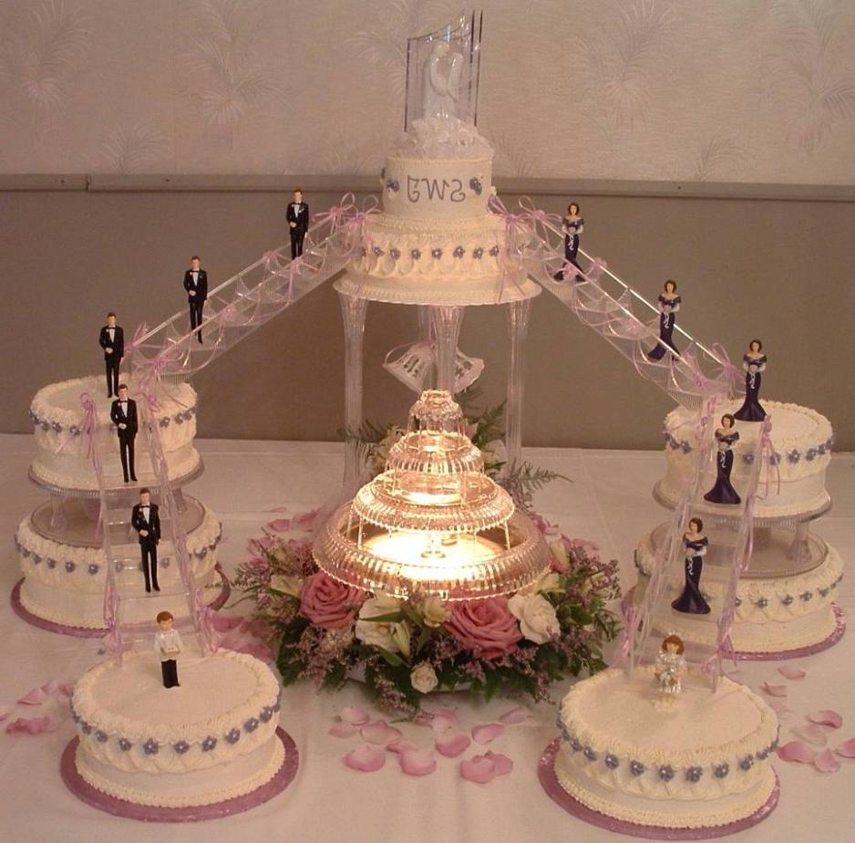 Castle Fountain Wedding Cake 2