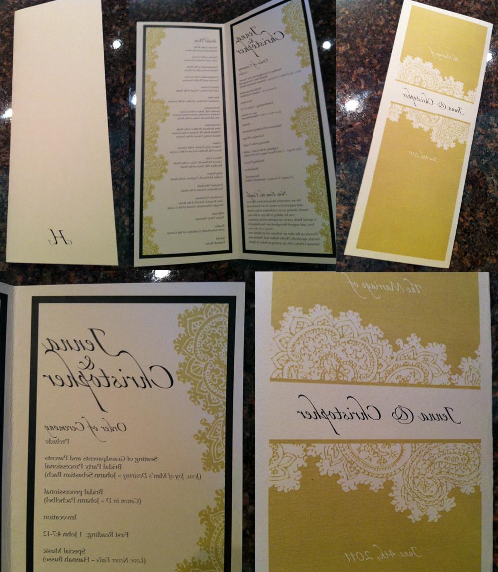 simple wedding programs