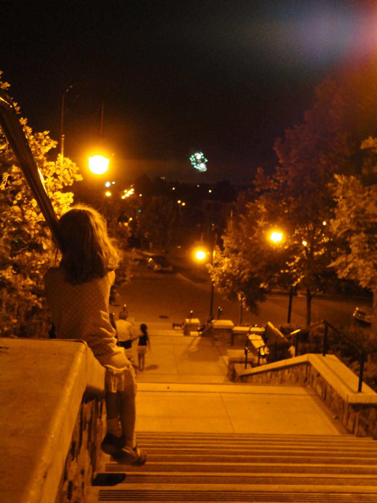 Fireworks in the distance