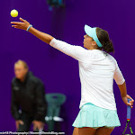 STRASBOURG, FRANCE - MAY 20 : Madison Keys in action at the 2015 Internationaux de Strasbourg WTA International tennis tournament